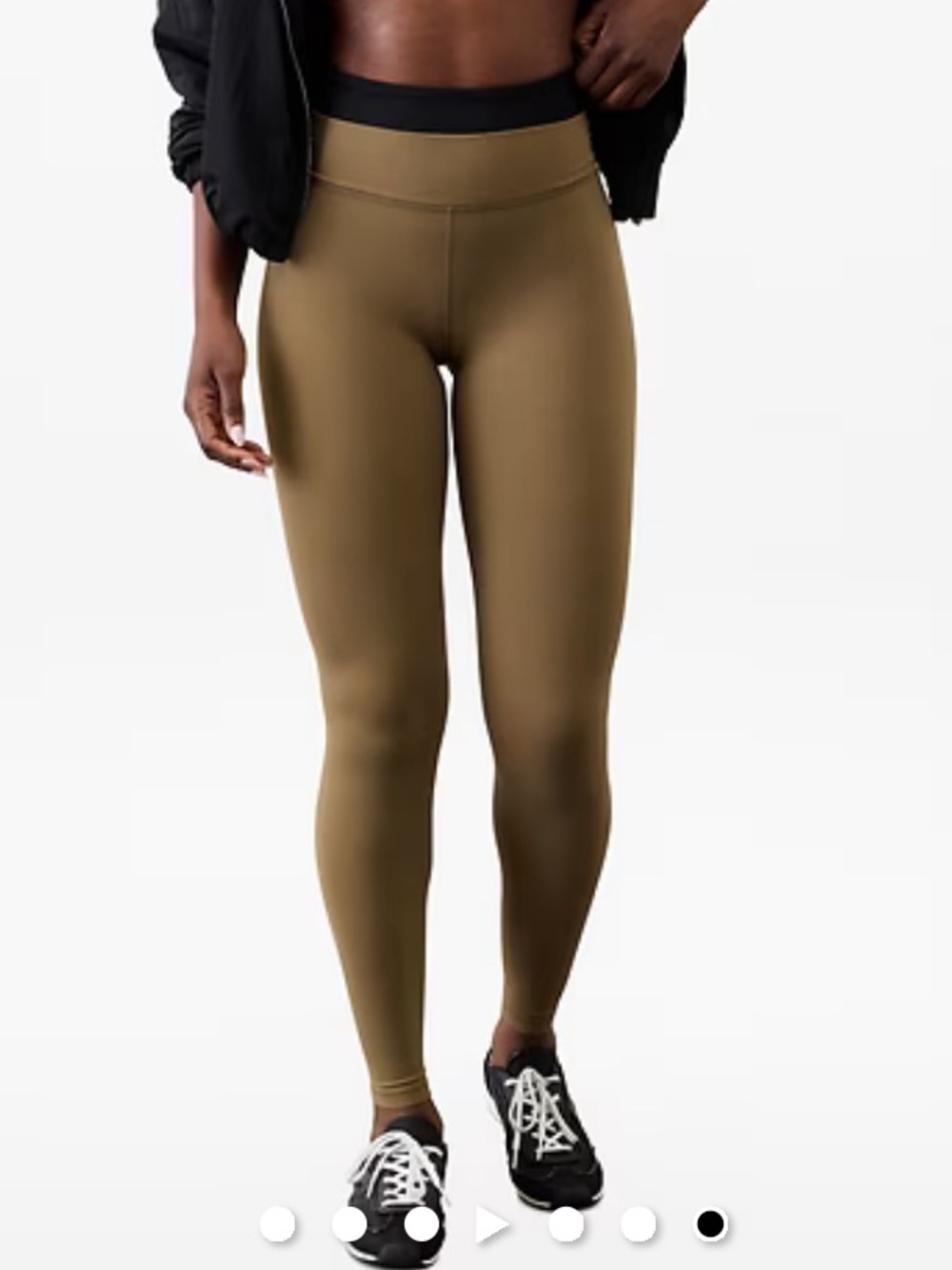 Athleta ultra high rise elation double up tight clay/black size large